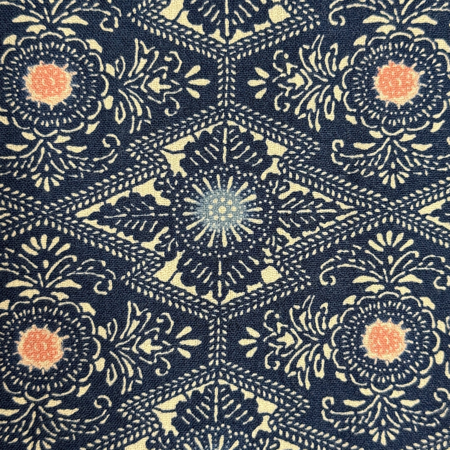 "Pine Lozenge Grid" Vintage Casual Kimono