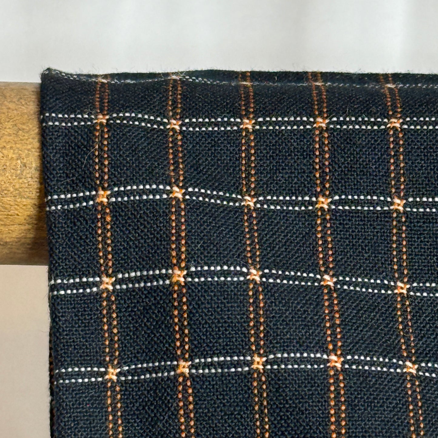 "Checked Grid" Vintage Casual Kimono