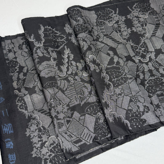 "Misty Hillside" Vintage Kimono Yardage