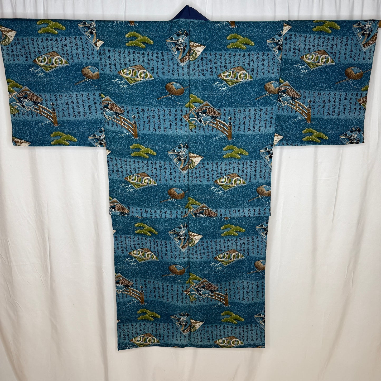 "Pine and Poetry" Man's Juban Underkimono