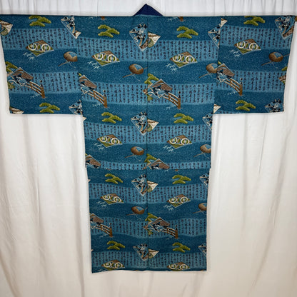"Pine and Poetry" Man's Juban Underkimono