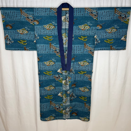 "Pine and Poetry" Man's Juban Underkimono
