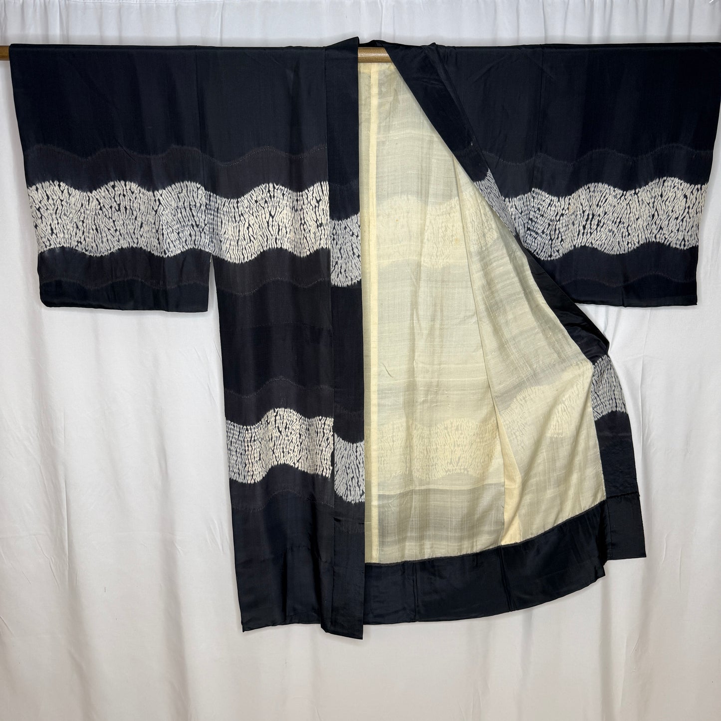 "Shibori Tide" Man's Juban Underkimono
