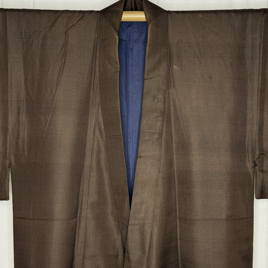 "Brown Silk - Lined" Man's Casual Kimono