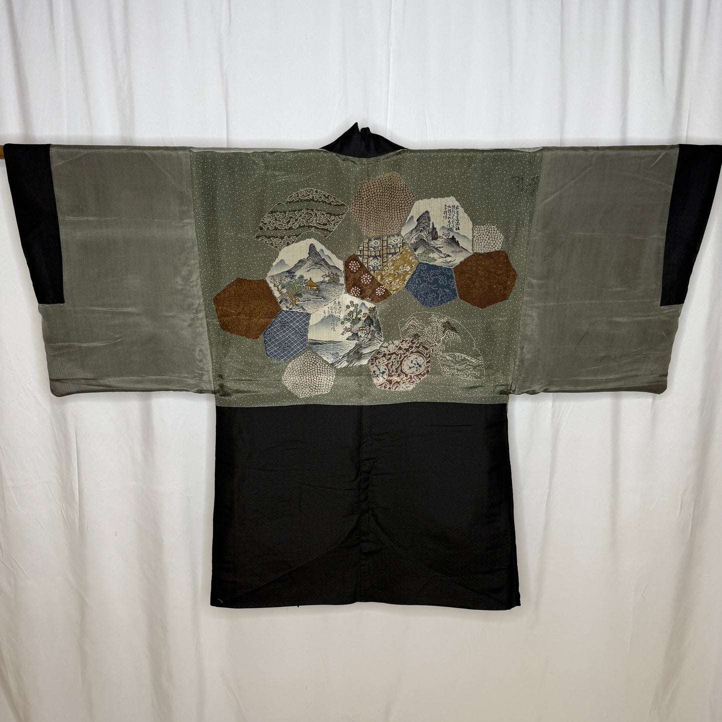 "Patchwork Landscape" Vintage Man's Haori