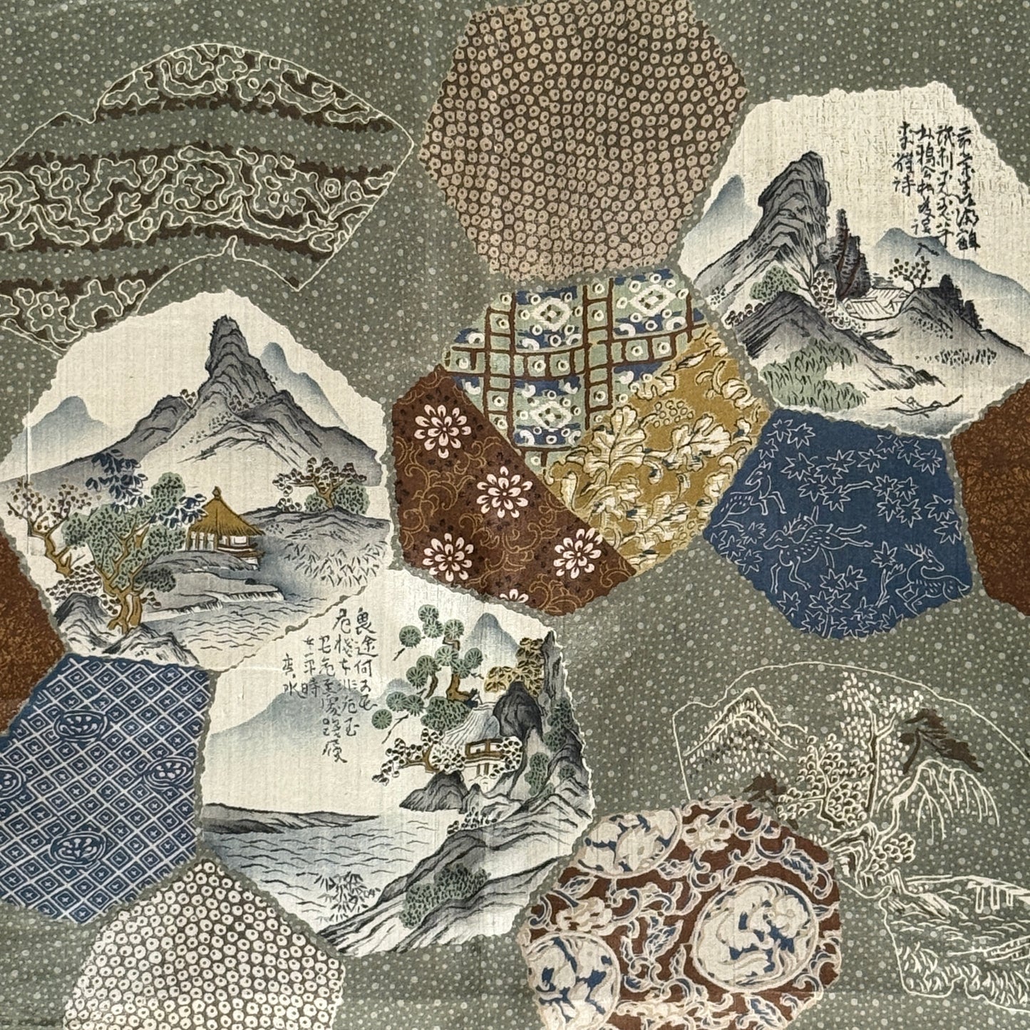 "Patchwork Landscape" Vintage Man's Haori