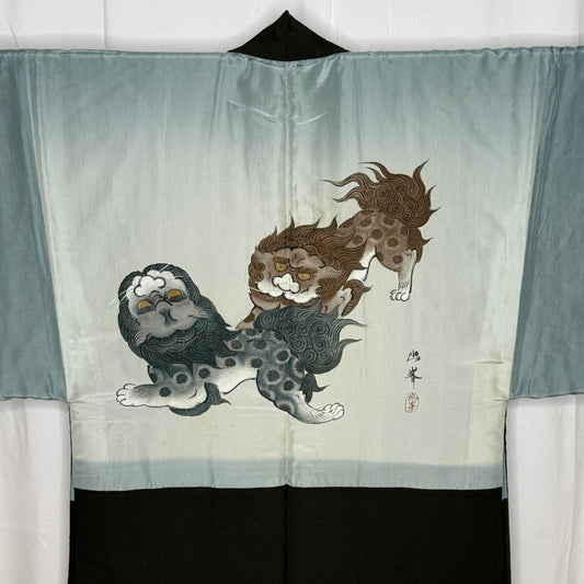 "Twin Shishi" Vintage Man's Haori