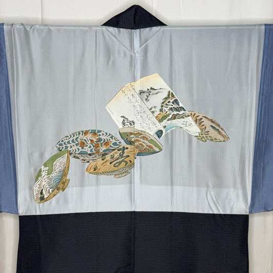 "Books and Bowls" Vintage Man's Haori