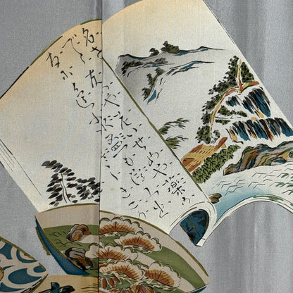 "Books and Bowls" Vintage Man's Haori
