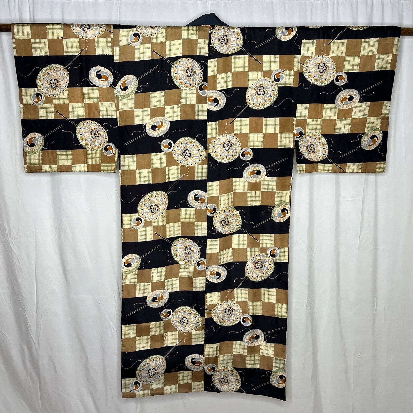 "Den-den Daiko" Man's Juban Underkimono