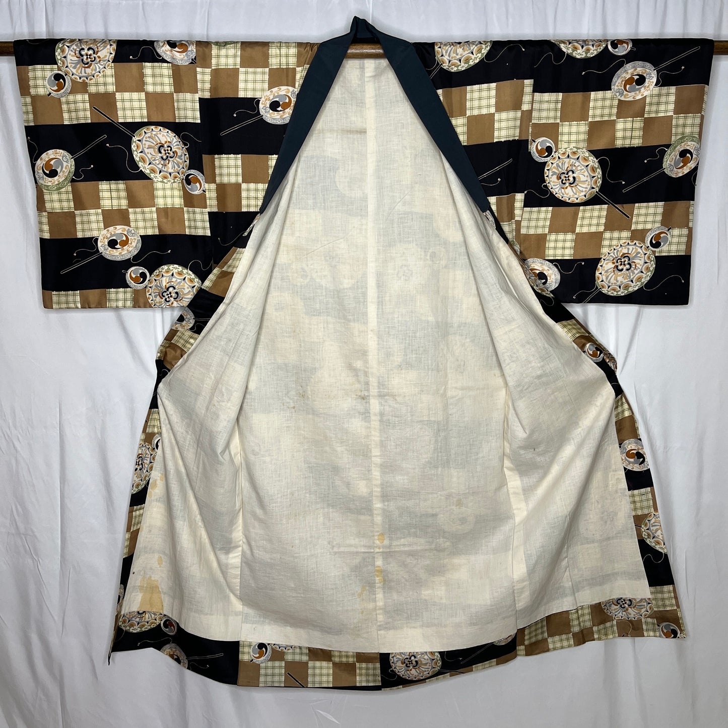 "Den-den Daiko" Man's Juban Underkimono