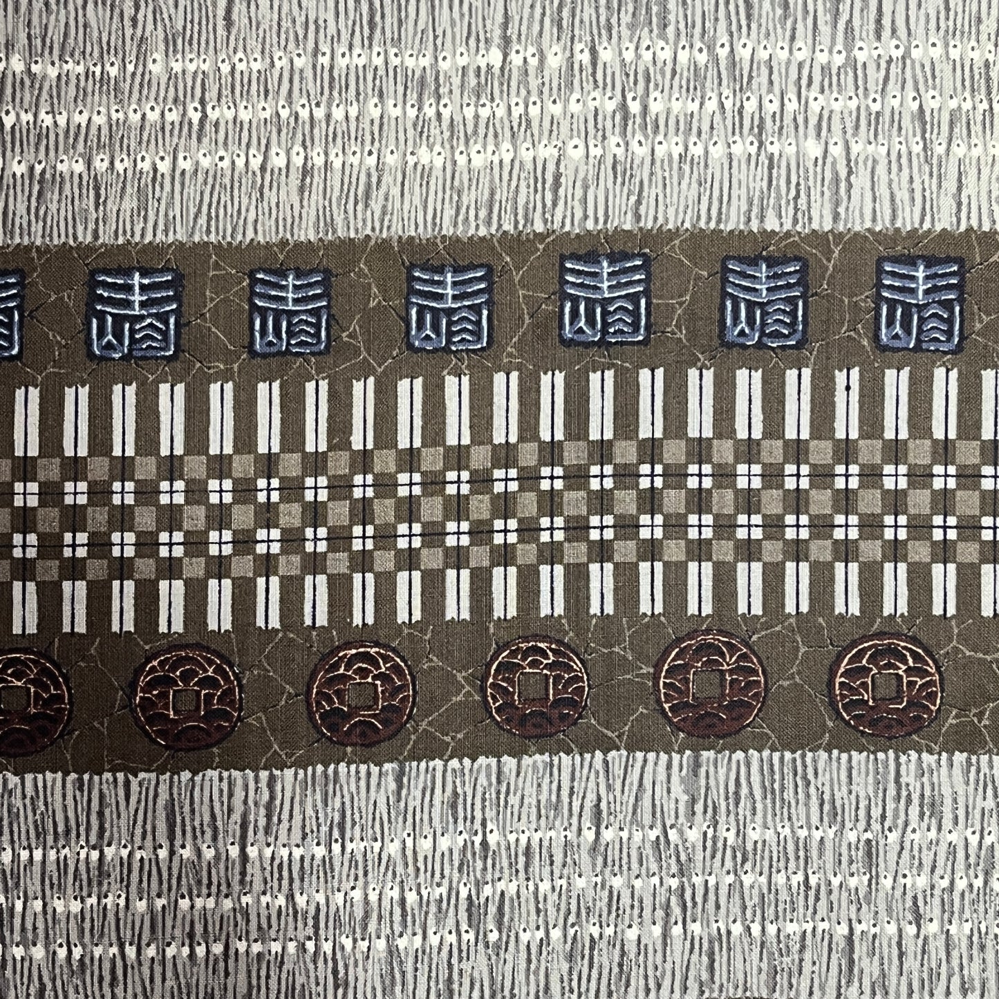 "Coins & Kanji" Man's Juban Underkimono