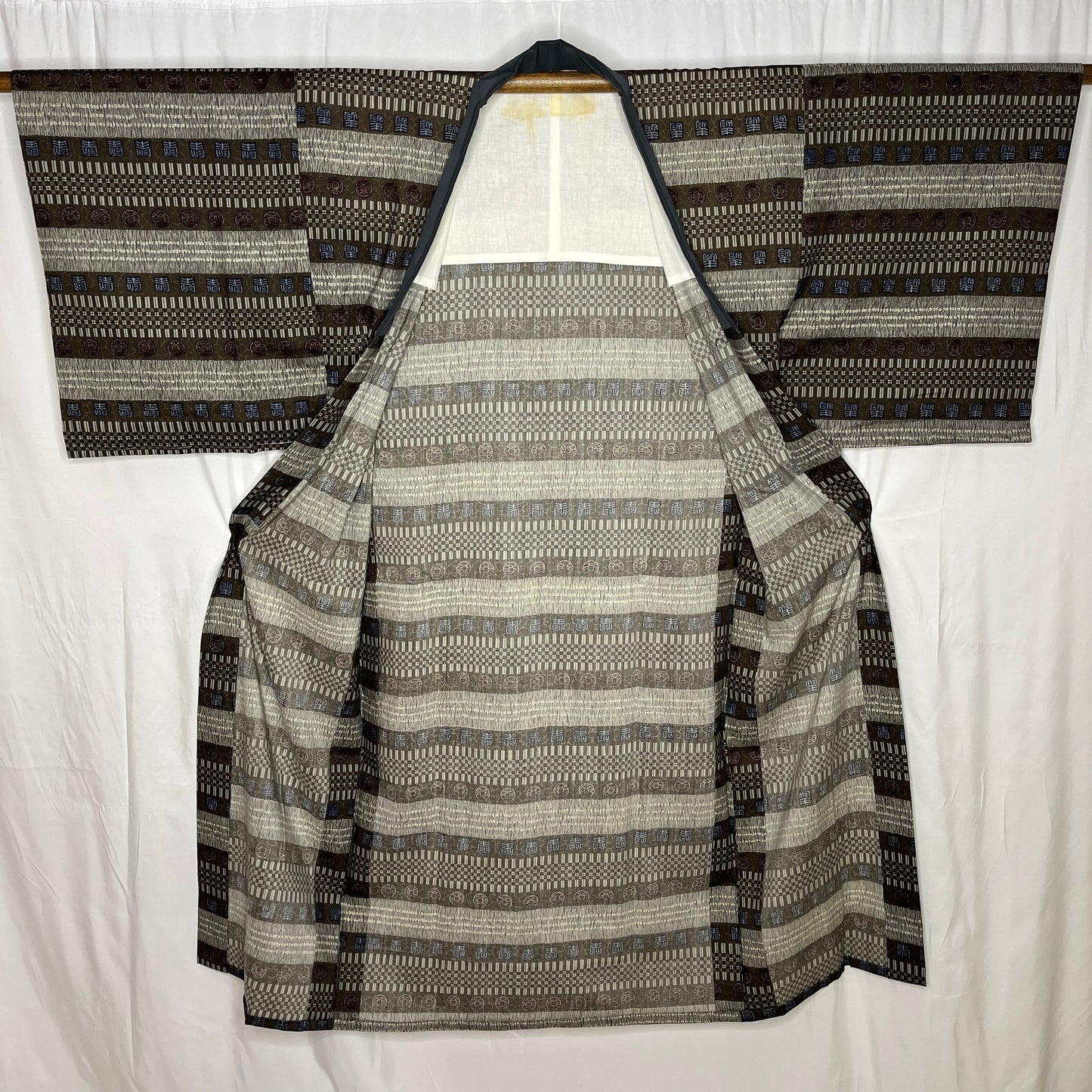 "Coins & Kanji" Man's Juban Underkimono