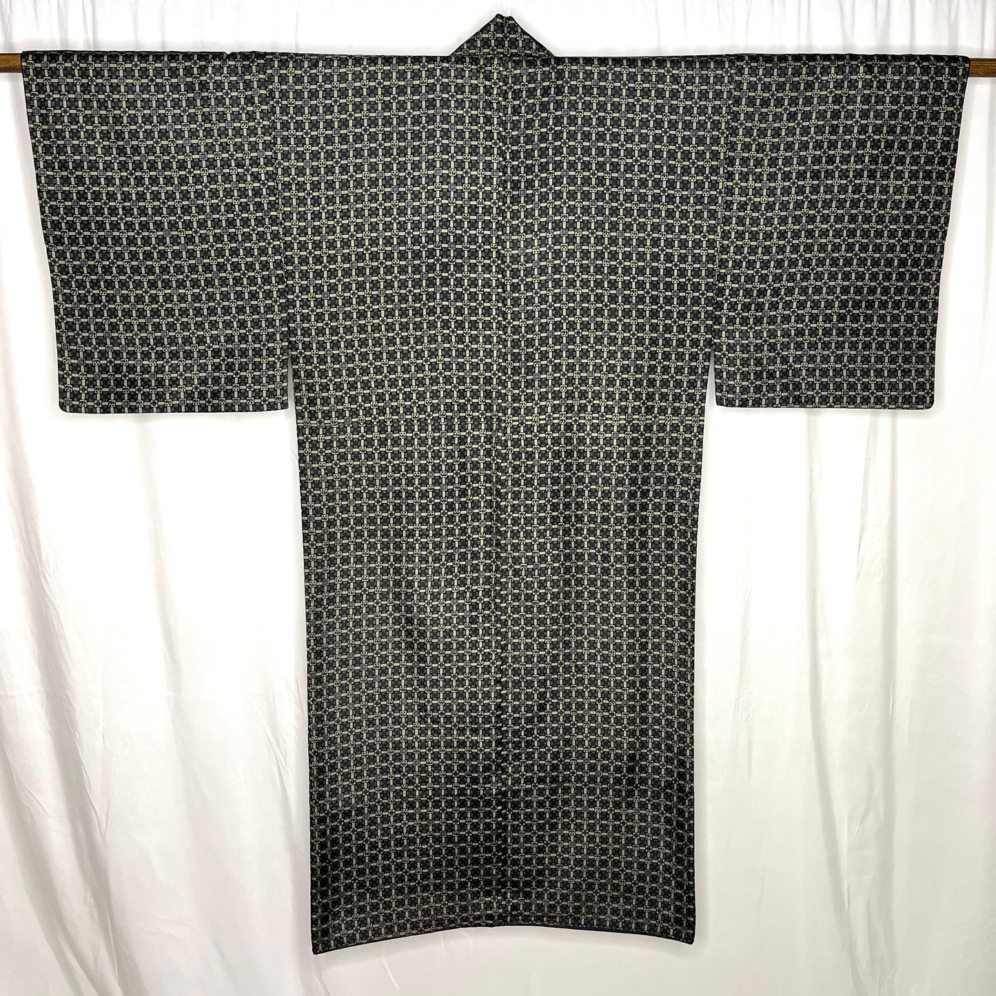 "Geometric Grid" Man's Casual Kimono