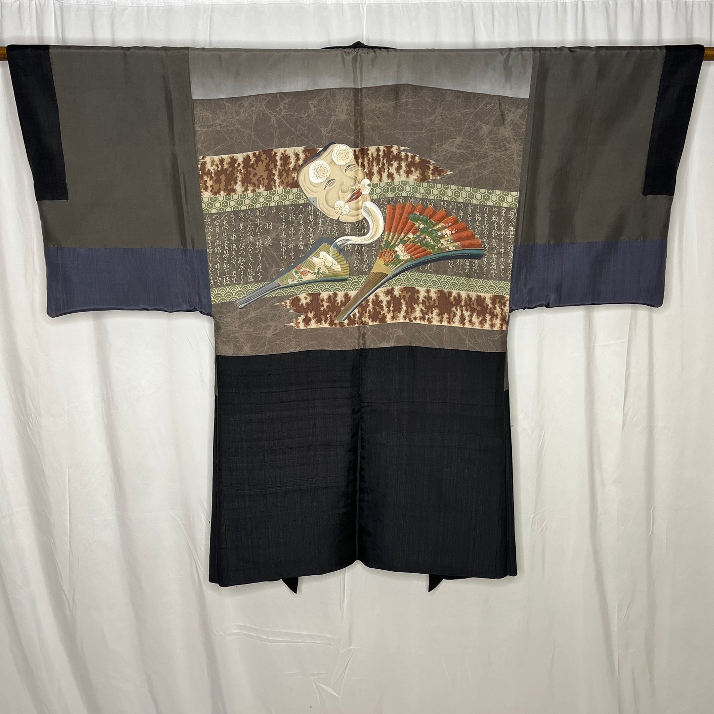 "Okina Mask" Vintage Man's Haori