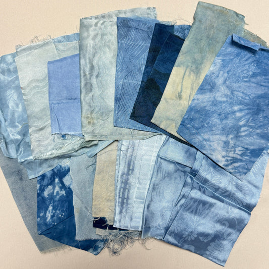 "15 Piece Mix" Overdyed Indigo Bundle