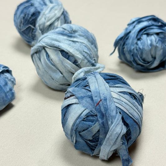 "Weaving Strips Mix 1" Overdyed Indigo Bundle