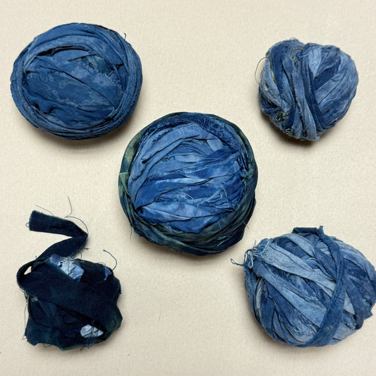 "Weaving Strips Mix 4" Overdyed Indigo Bundle