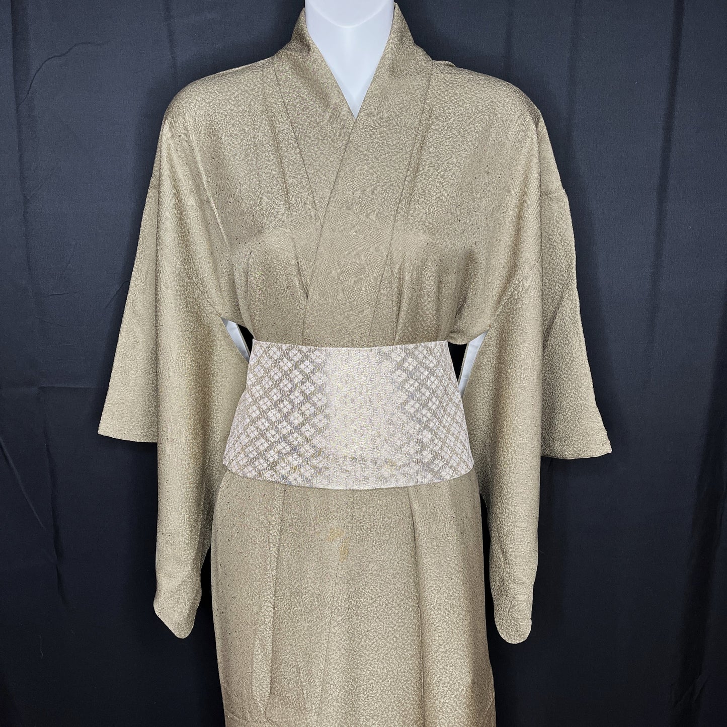 "Hojicha Shimmer" Kimono Obi Set