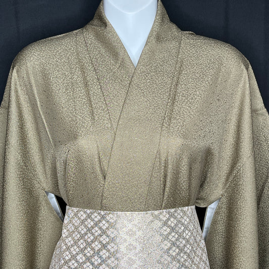 "Hojicha Shimmer" Kimono Obi Set