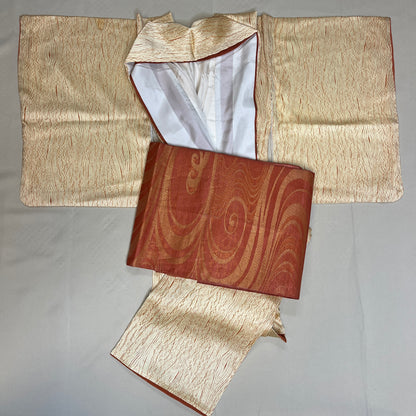 "Arashi Shibori" Kimono Obi Set