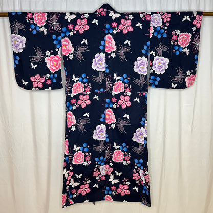 "Midnight Butterfly" Vintage Girl's Yukata