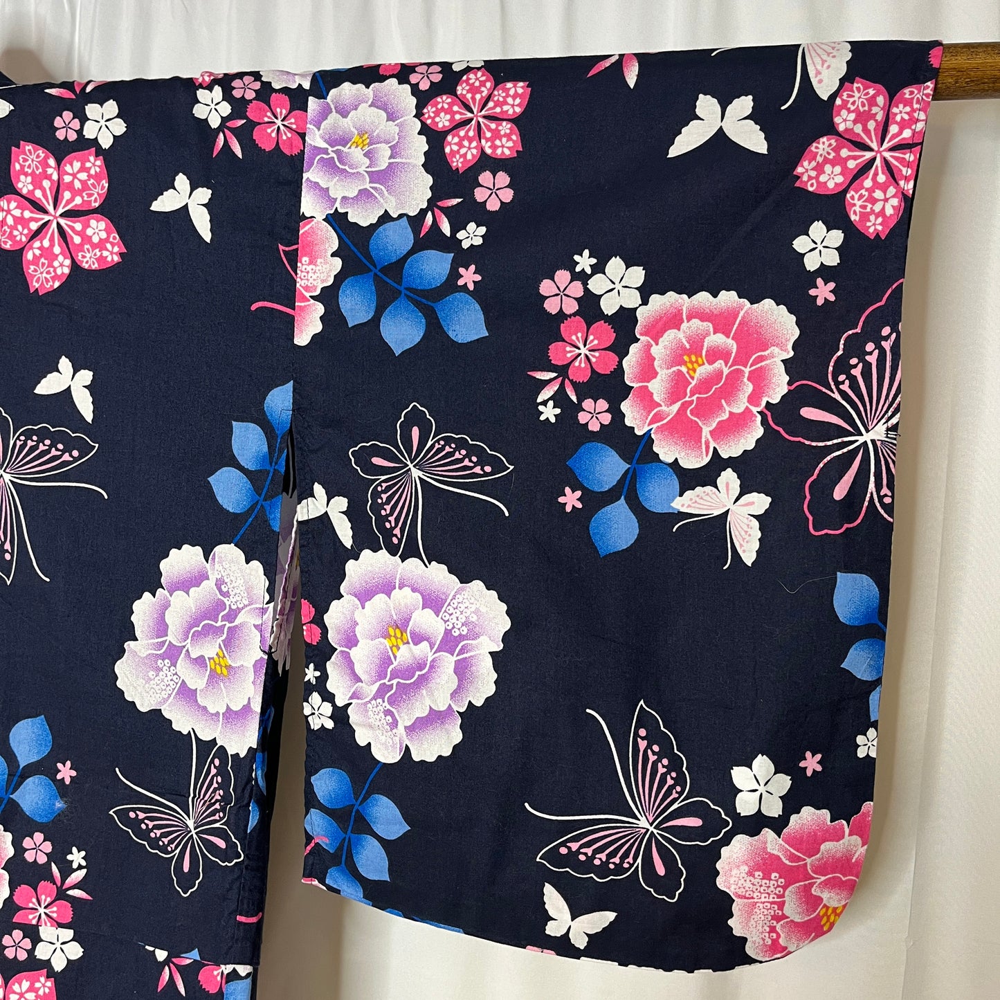 "Midnight Butterfly" Vintage Girl's Yukata