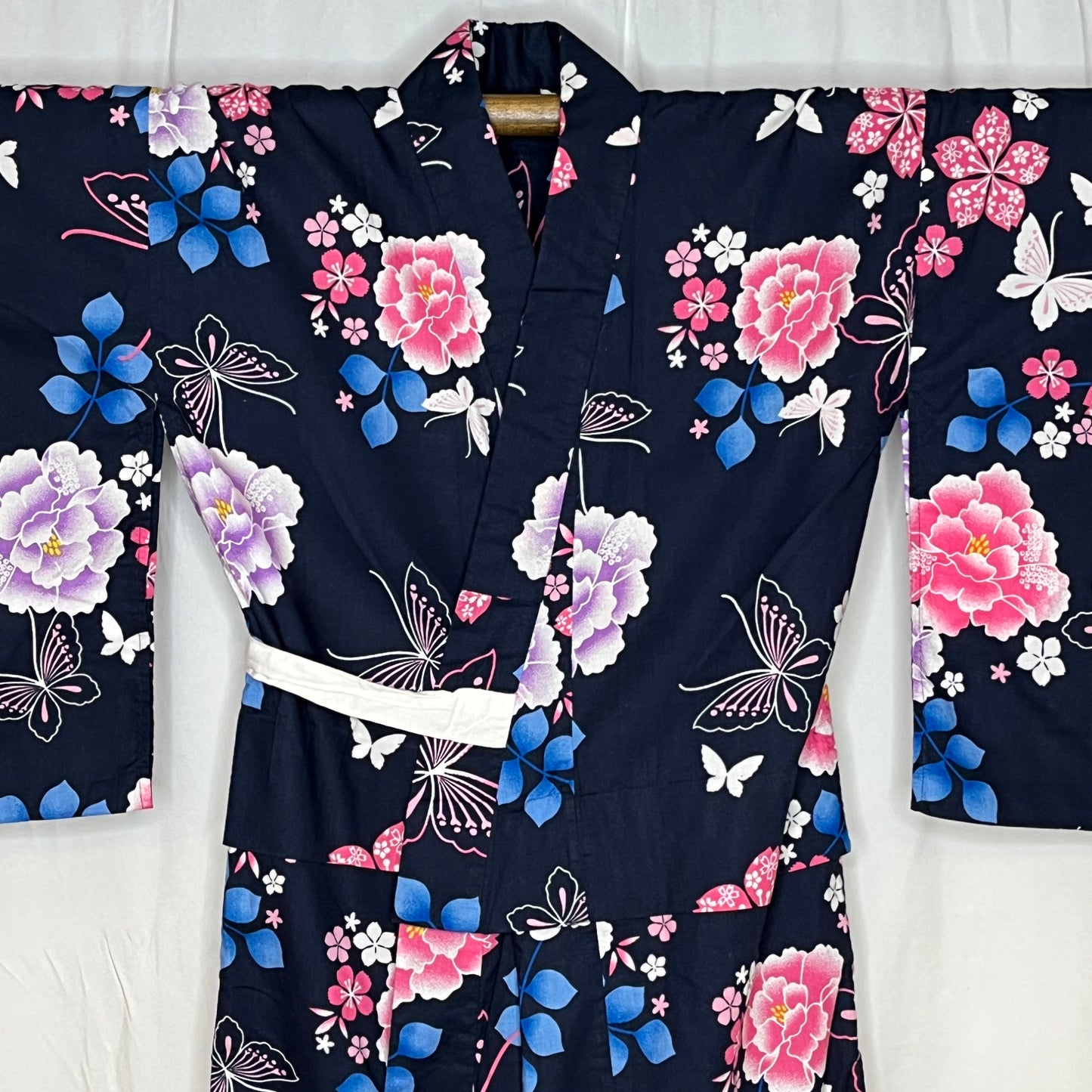 "Midnight Butterfly" Vintage Girl's Yukata