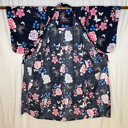 "Midnight Butterfly" Vintage Girl's Yukata