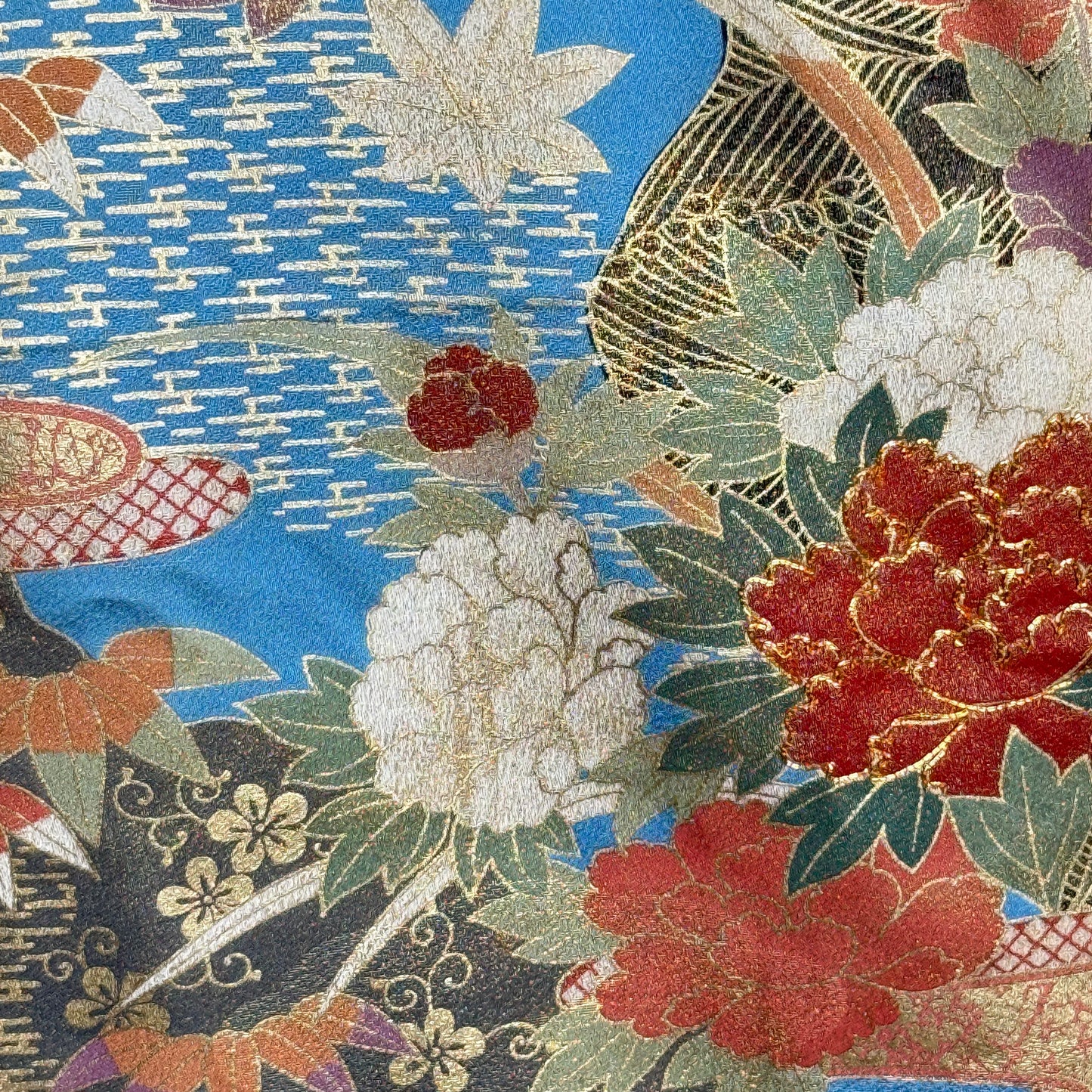 "Blue and Gold" Japanique Tapestry