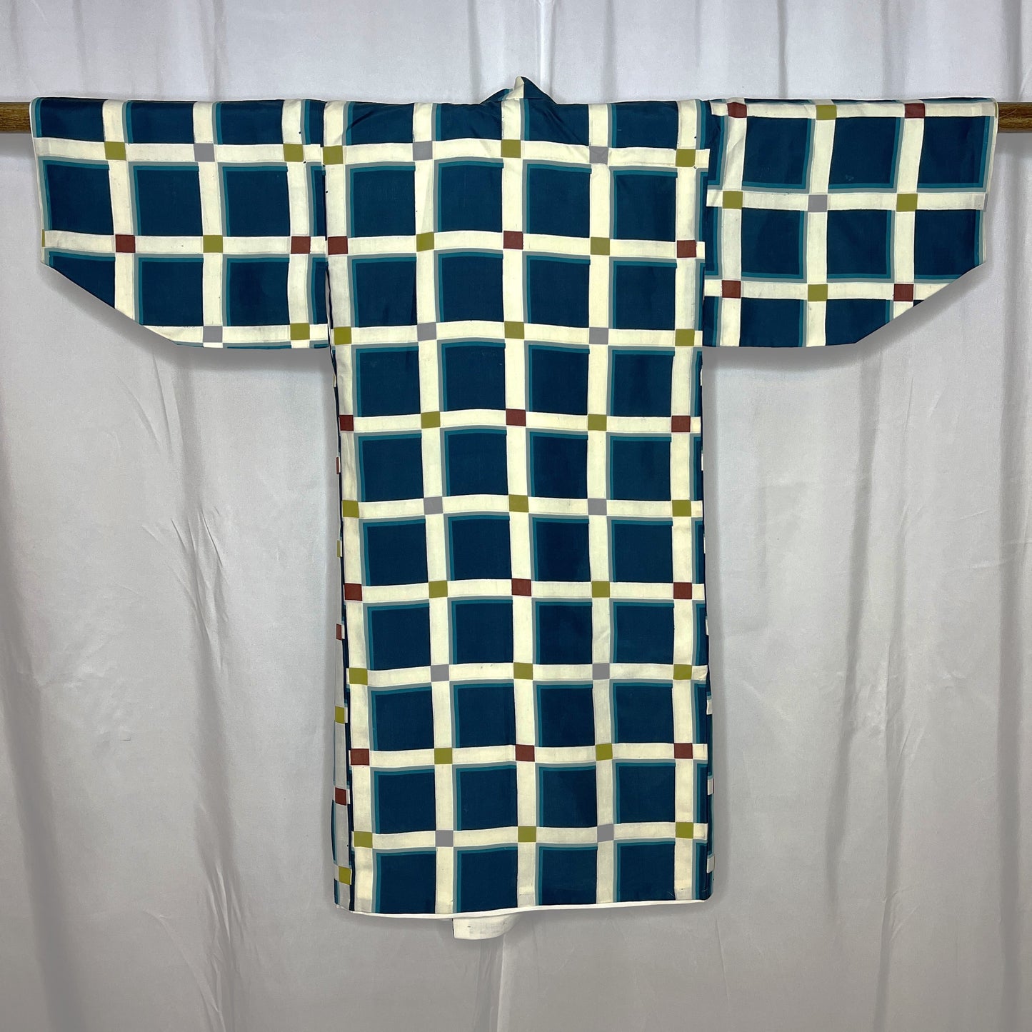 "Square Grid" Vintage Boy's Kimono