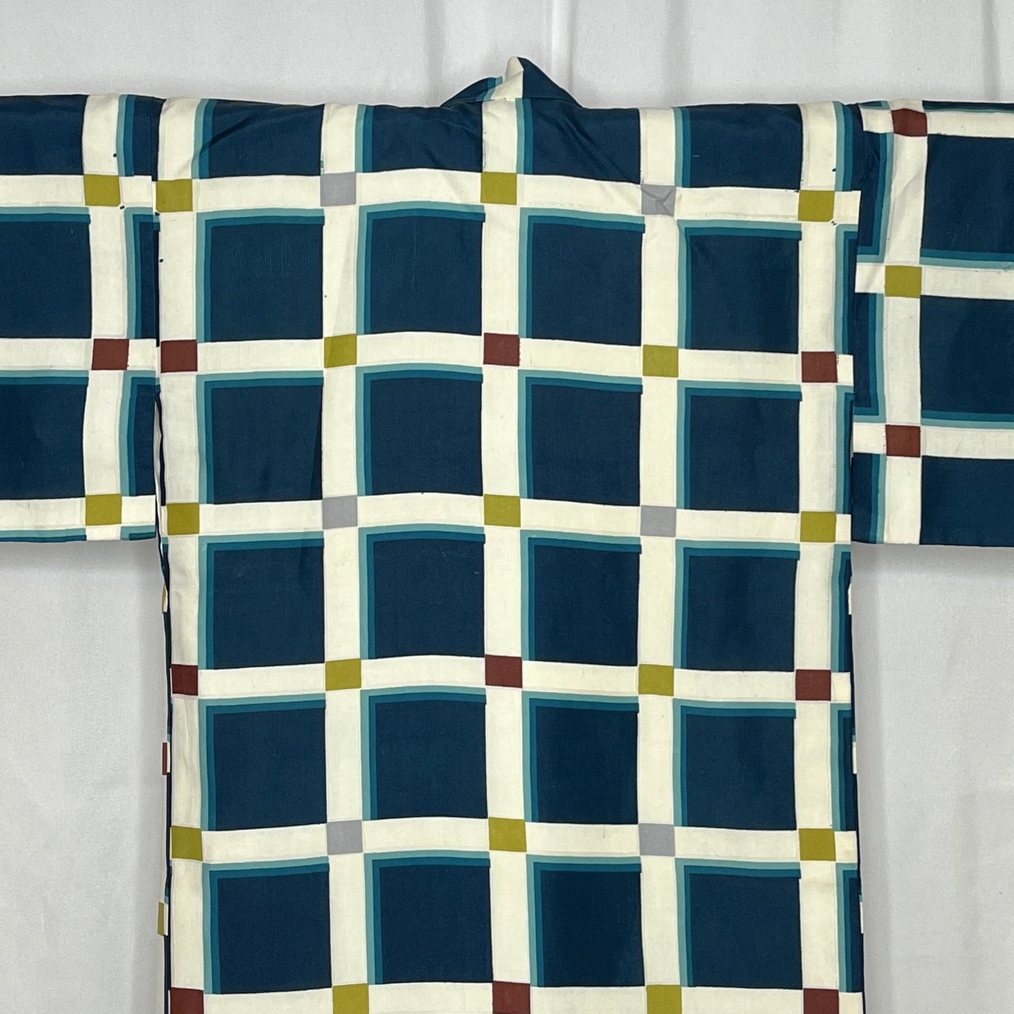 "Square Grid" Vintage Boy's Kimono