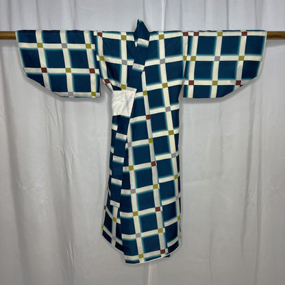 "Square Grid" Vintage Boy's Kimono