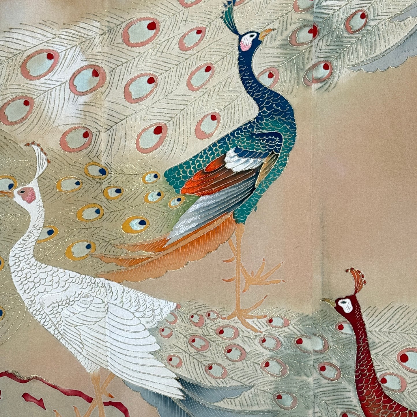 "Peacock Quartet" Japanique Tapestry