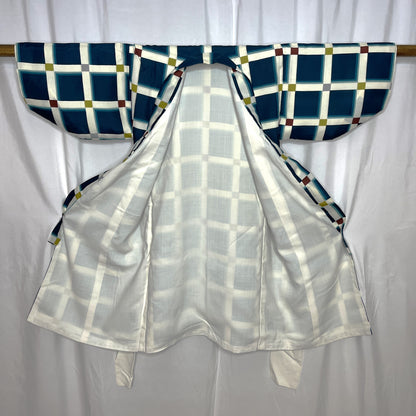 "Square Grid" Vintage Boy's Kimono