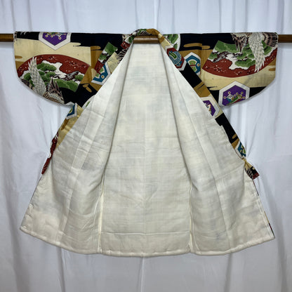 "Padded Hawks" Vintage Boy's Kimono