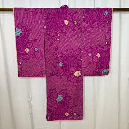 "Imperial Carts" Vintage Girl's Kimono