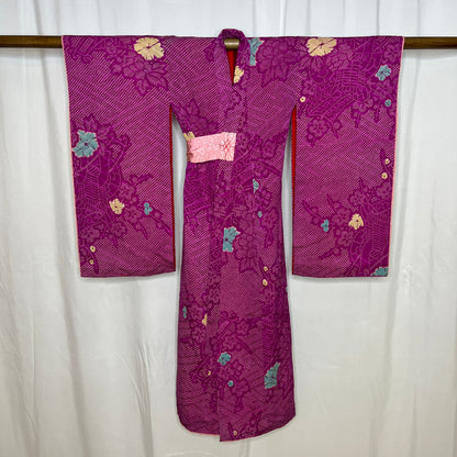 "Imperial Carts" Vintage Girl's Kimono