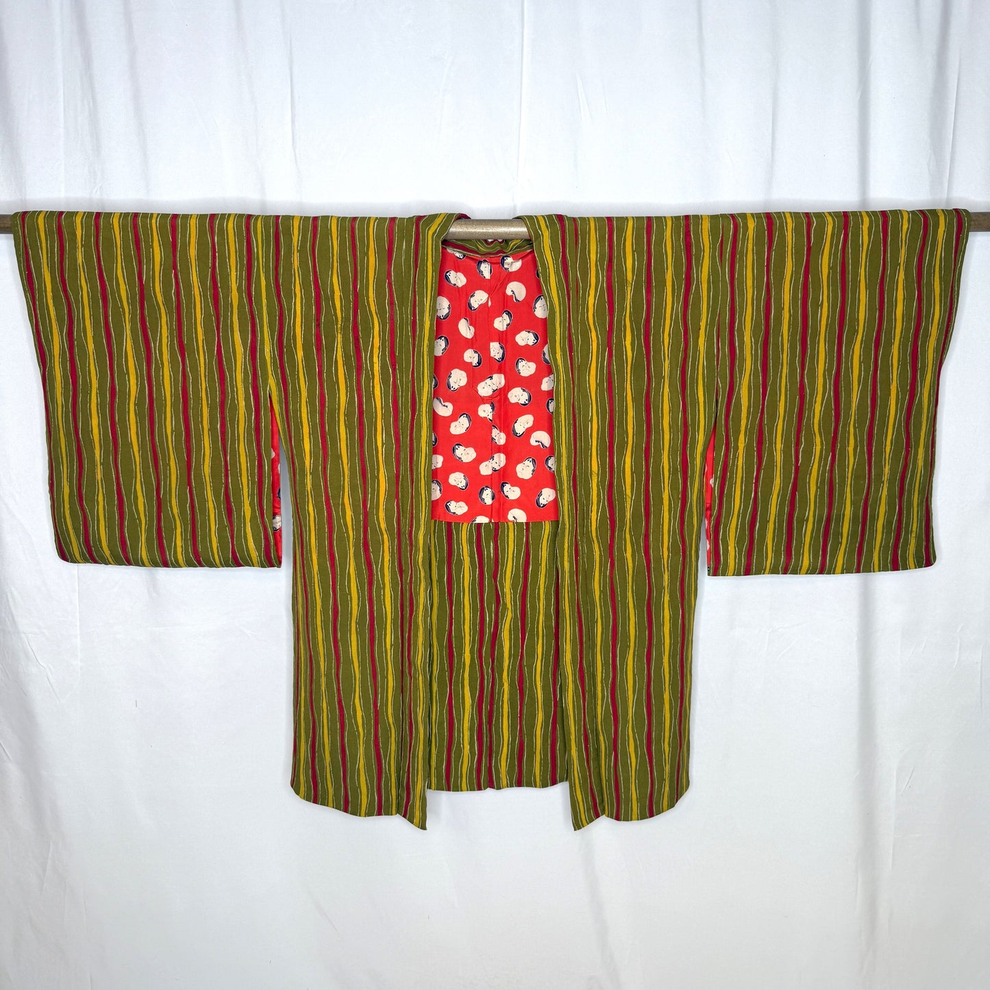 "Wasabi Ripple" Vintage Haori Jacket