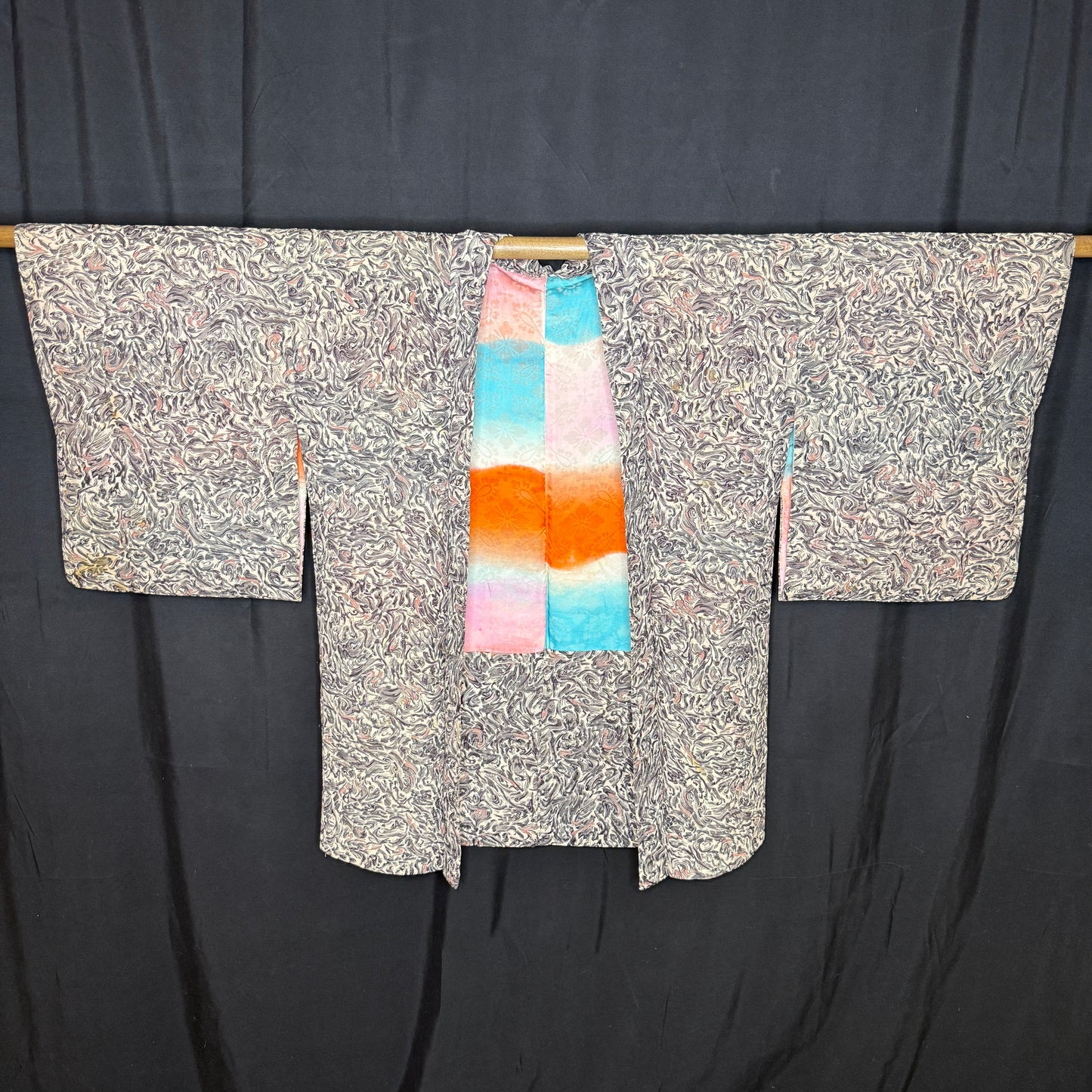 "Marbled Current" Vintage Haori Jacket
