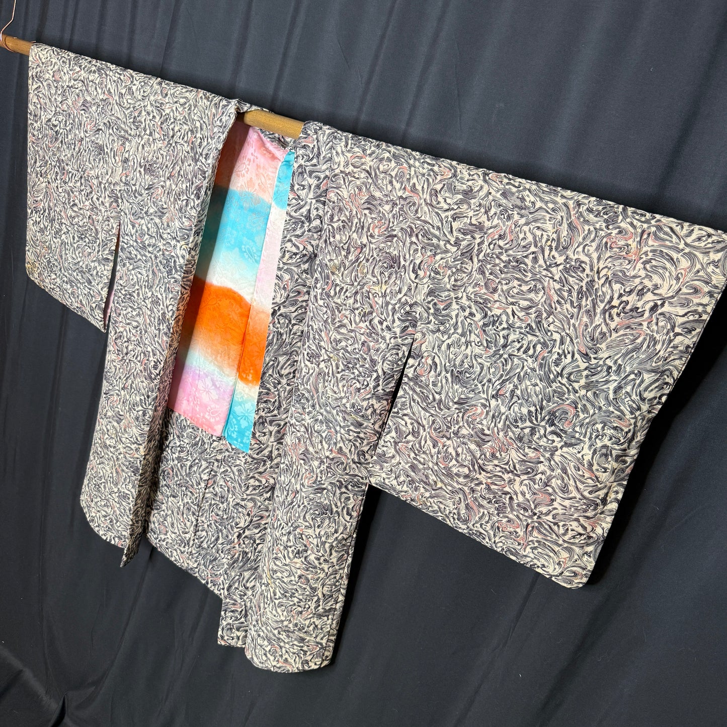 "Marbled Current" Vintage Haori Jacket