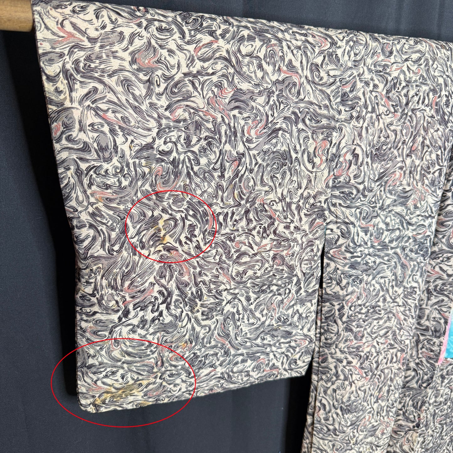 "Marbled Current" Vintage Haori Jacket