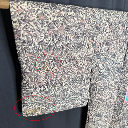 "Marbled Current" Vintage Haori Jacket