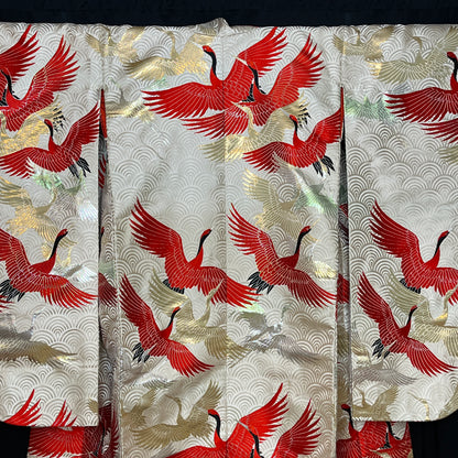 "Seigaiha Cranes" Wedding Kimono (Uchikake)