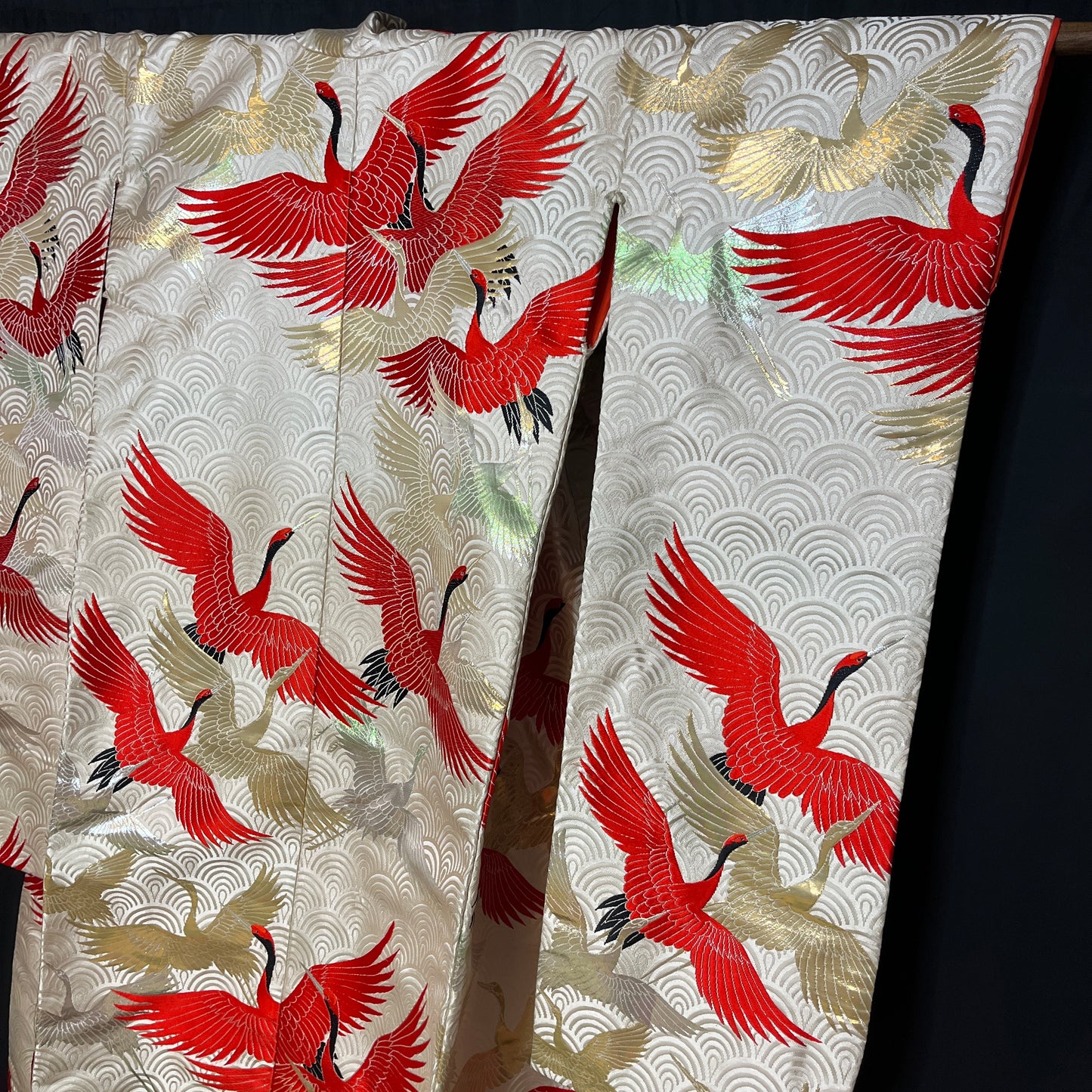 "Seigaiha Cranes" Wedding Kimono (Uchikake)