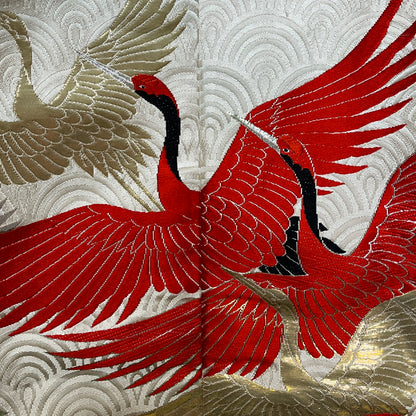 "Seigaiha Cranes" Wedding Kimono (Uchikake)