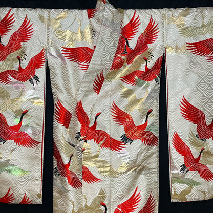 "Seigaiha Cranes" Wedding Kimono (Uchikake)