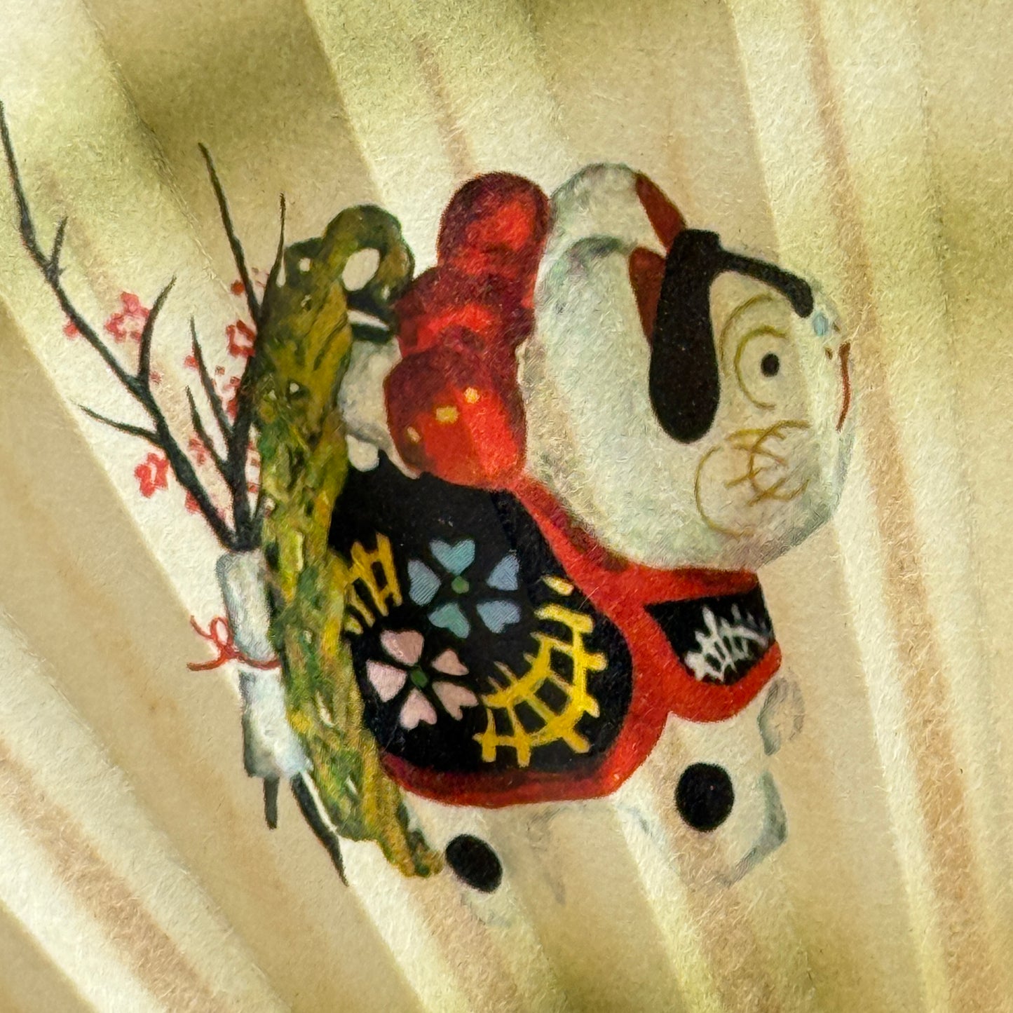 "Inu Hariko" Vintage Folding Fan