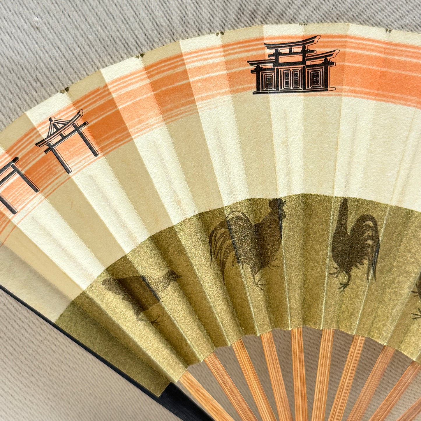 "Torii" Vintage Folding Fan
