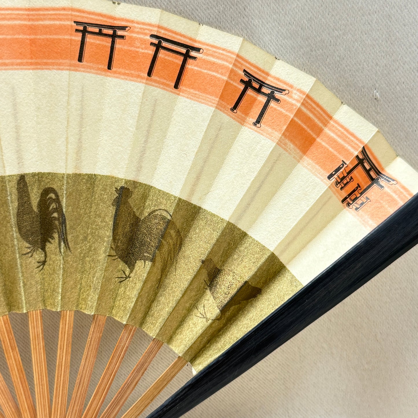 "Torii" Vintage Folding Fan